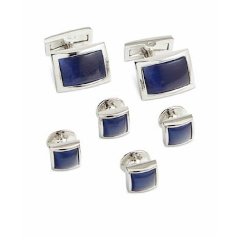 Ryan Seacrest Distinction Rhodium Rectangle Shape Cufflinks Formal Wedding $90